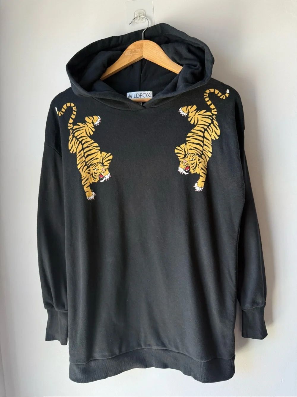 Wildfox "Prowlin' Around" Black Hoodie